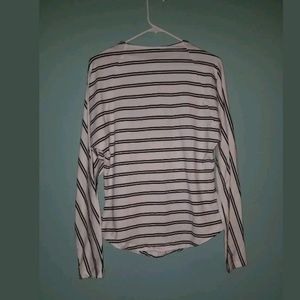 NEW Free People Striped Long Sleeve Knit Top